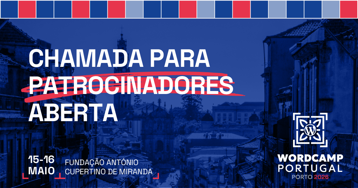 Chamada para patrocinadores aberta