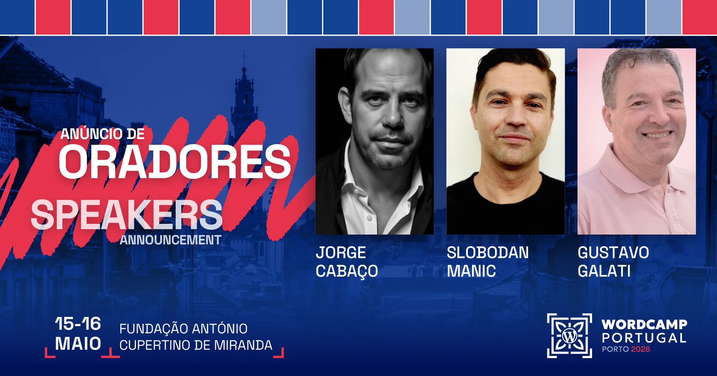 Speakers announcement