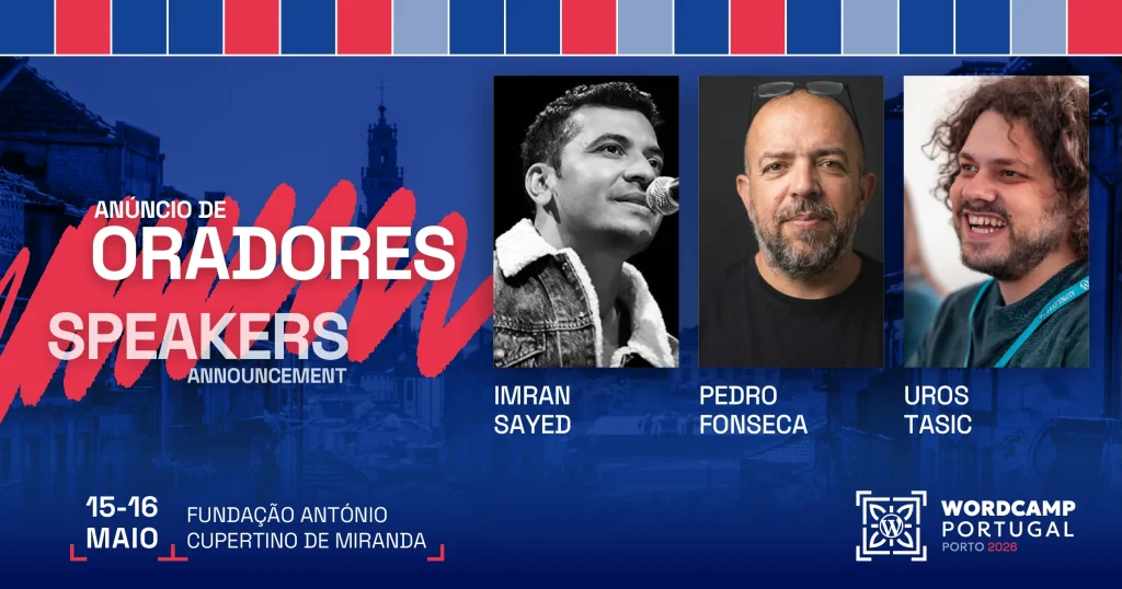 Speakers announcement
