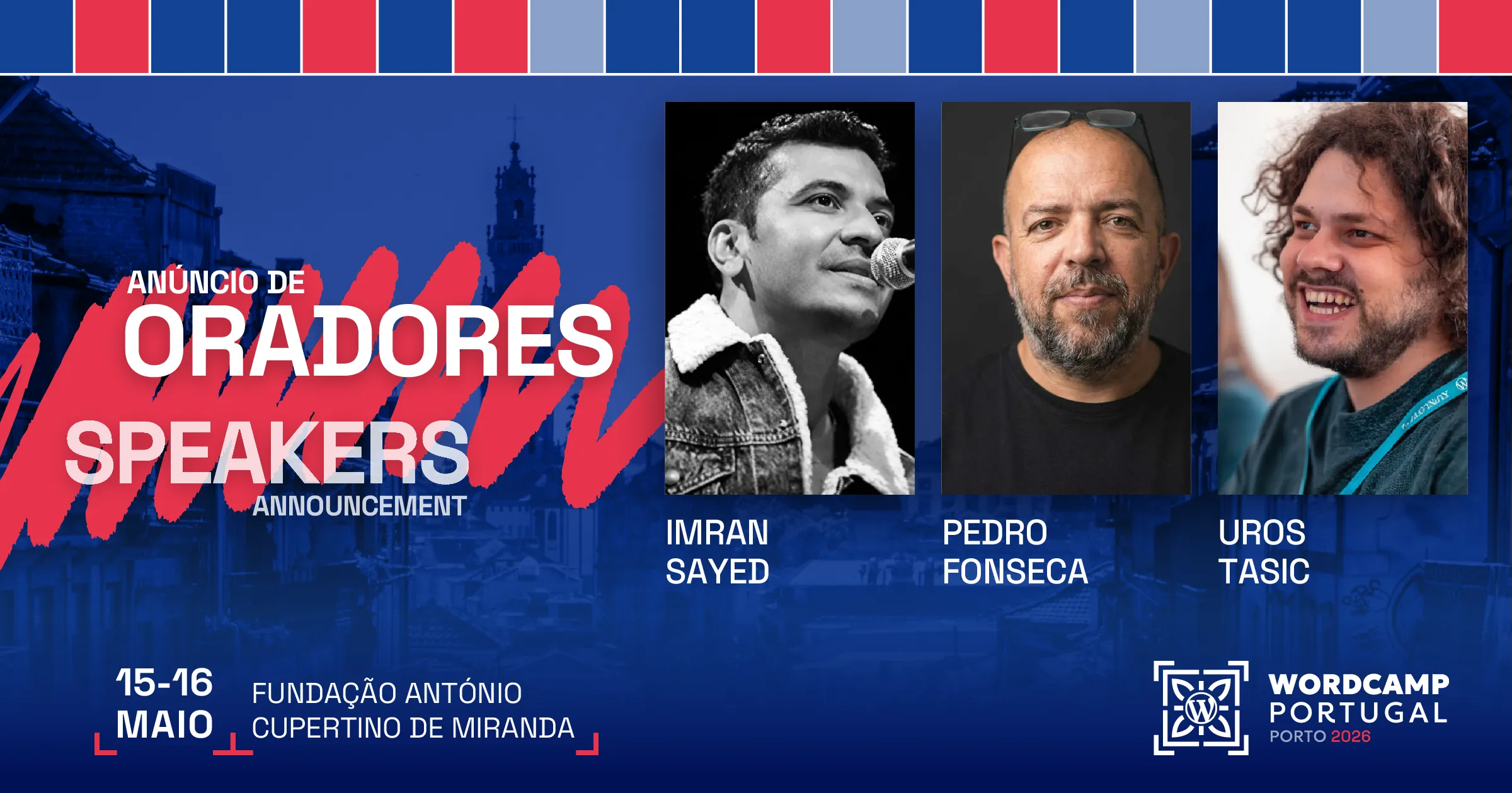 Speakers announcement