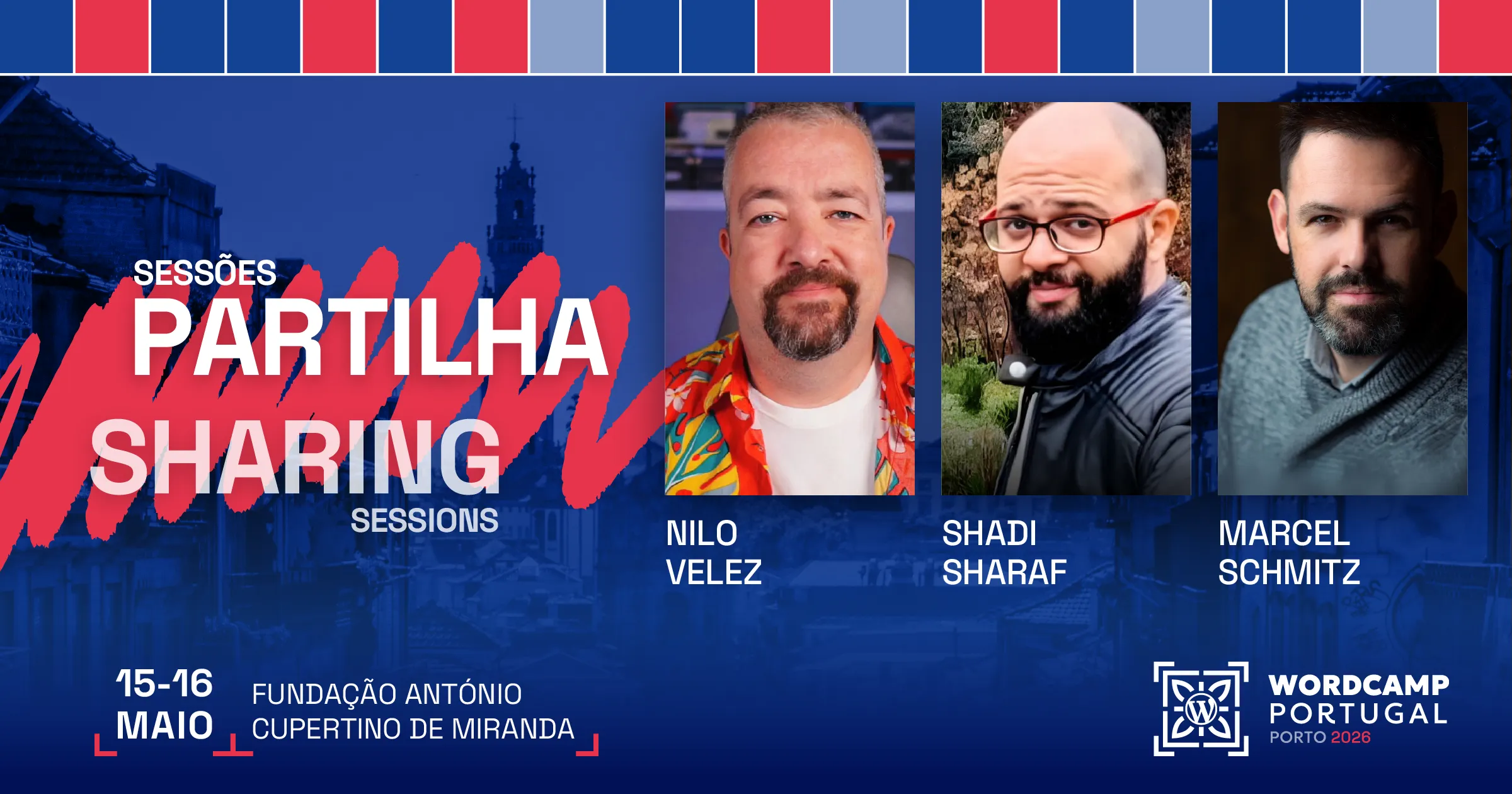 Speakers announcement Sharing Sessions