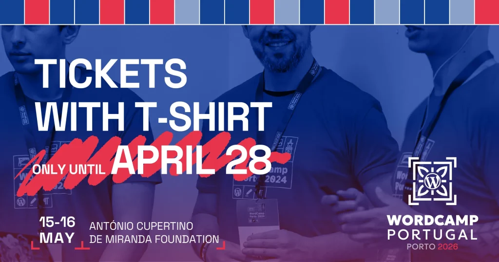 Tickets with t-shirt only until April 28